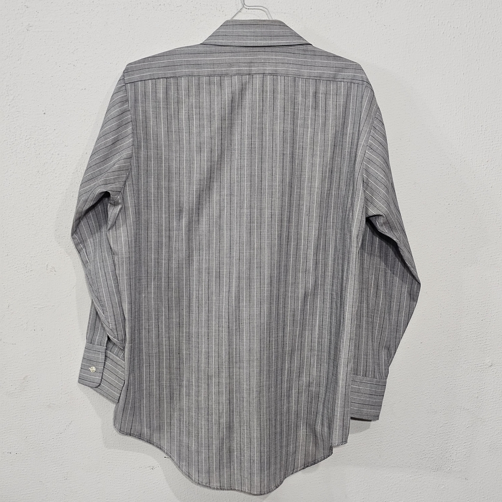 70s VINTAGE Arrow Shirt Kent Sz L Polycotton Long Sleeve Blue Striped Button - Picture 3 of 8